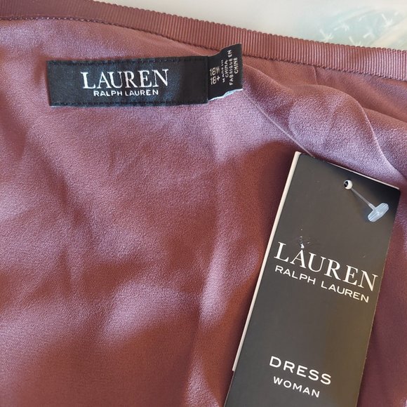 NEW! Lauren Ralph Lauren Floral Crinkle Georgette‎ Skirt Purple Size 20 $145 - Picture 7 of 9